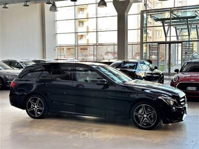 Mercedes-Benz Classe C D SW 4Matic Premium AMG Auto-18"-Pelle-AirMatic D/C Lilla usata Paderno Dugnano