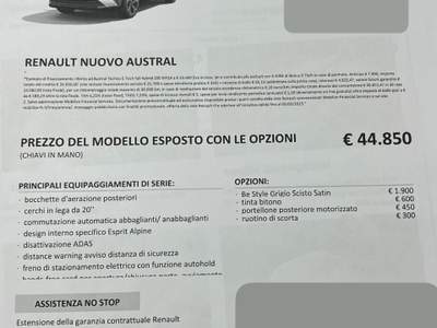 Renault Austral Full Hybrid E-Tech 200 CV Techno Esprit Alpine - possibilità noleggio no scoring Grigio usata Gela