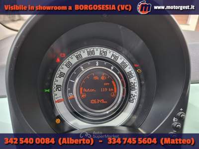 Fiat 500 1.3 mjt Lounge 95cv Verde usata Borgosesia