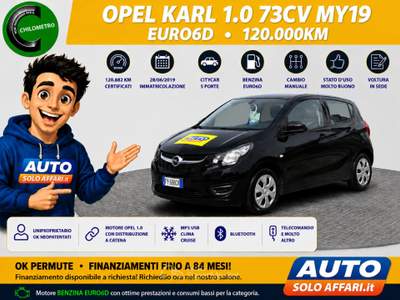 Opel Karl 1.0 73CV MY19 EURO6D NEOPATENTATI/RATE/PERMUTE Nero usata Prato