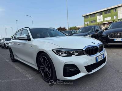 BMW Serie 3 320 320 Touring mhev 48V xdrive Msport auto Bianco usata Lallio
