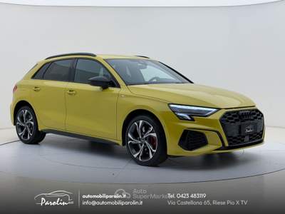 Audi A3 45 1.4 TFSIe S-line edition S-tronic LED-Black pack Giallo usata Riese Pio X