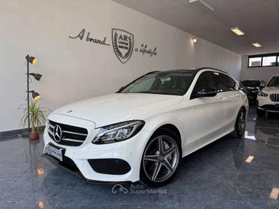 Mercedes-Benz Classe C d Amg Premium 4matic auto Tetto Led Dvd Full Bianco usata Giugliano in Campania