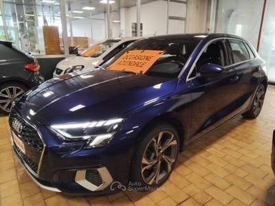 Audi A3 SPORTBACK 35 TDI Bus. Advenced S tronic 18" VIDEO Blu/Azzurro usata Vigevano