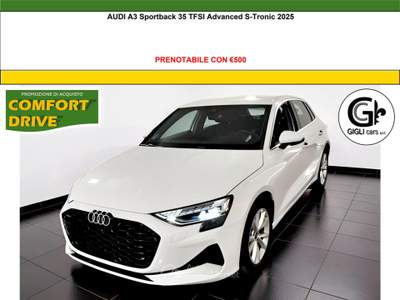 Audi A3 Sportback 35 TFSI Business Advanced S Tronic Led Bianco usata Campi Bisenzio