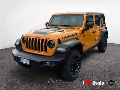 Jeep Wrangler IV Unlimited 2.0 atx phev Rubicon 4xe auto Giallo usata Roma