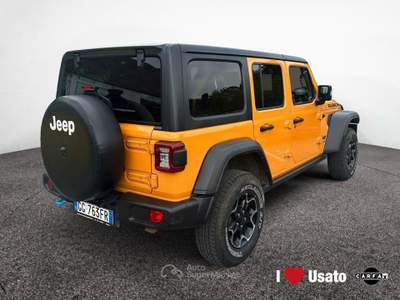 Jeep Wrangler IV Unlimited 2.0 atx phev Rubicon 4xe auto Giallo usata Roma