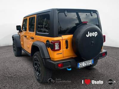 Jeep Wrangler IV Unlimited 2.0 atx phev Rubicon 4xe auto Giallo usata Roma