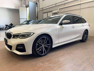 BMW Serie 3 320d 320 320d 190cv Touring mhev 48V Msport auto UNICO PROPRIETARIO TUTTA TAGLIANDATA BMW TENUTA MANIACALMENTE PERFETTA BELLISSIMA Bianco usata Botticino