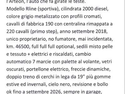Volkswagen Arteon Affare come nuova con soli 47 mila km. Grigio usata Adria