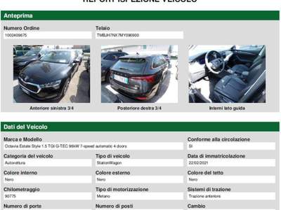 Skoda Octavia 1.5 G-TEC DSG Wagon Style Nero usata Trevi