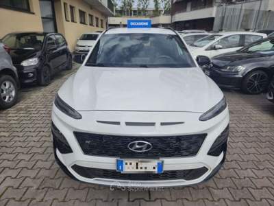 Hyundai Kona 1.6 CRDI 4WD Hybrid 48V DCT NLine Bianco usata Sesto San Giovanni