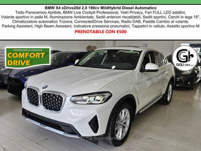 BMW X4 Xdrive 20d mhev Tetto cam Nav PDC Full LED Bianco usata Campi Bisenzio