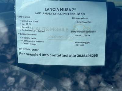 Lancia Musa unico proprietario Bianco usata Mondolfo