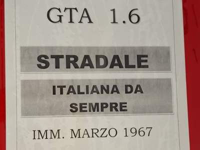 Alfa Romeo GT GTA ALLUMINIO 1.600 ITALIANA DA SEMPRE *stradale* Rosso usata Vigevano