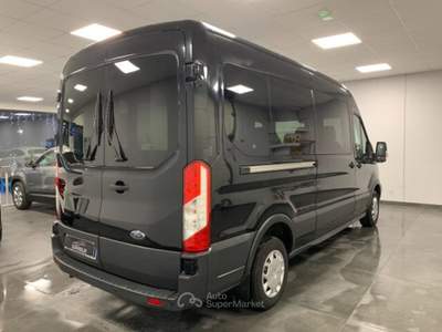 Ford Transit Bus 9 Posti Tetto Alto L3 H2 PL-TM Combi 2.0 TDCi Nero usata Qualiano