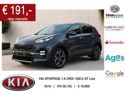 Kia Sportage 1.6 CRDI 136 CV 2WD GT Line Grigio usata Casarano