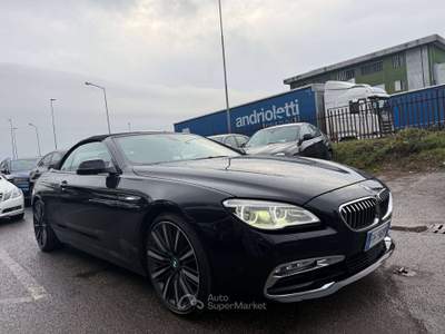 BMW Serie 6 640i 640 Cabrio xdrive KM CERTIFICATI Nero usata Lallio