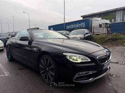 BMW Serie 6 640i 640 Cabrio xdrive KM CERTIFICATI Nero usata Lallio