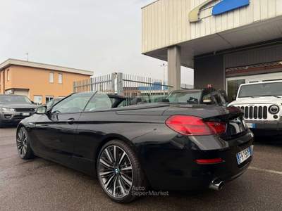 BMW Serie 6 640i 640 Cabrio xdrive KM CERTIFICATI Nero usata Lallio