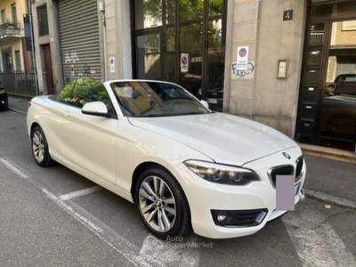 BMW Serie 2 218i 218i Cabrio Advantage CAMBIO AUTOMATICO Bianco usata Varese