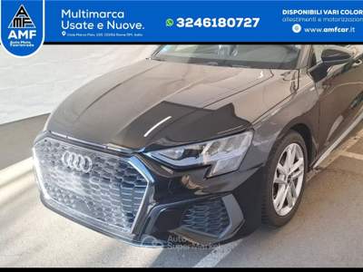 Audi A3 SB 30d S-TRONIC S LINE LED/VIRTUAL/HIFI/ Nero usata Roma