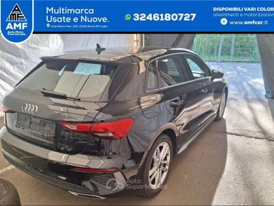 Audi A3 SB 30d S-TRONIC S LINE LED/VIRTUAL/HIFI/ Nero usata Roma