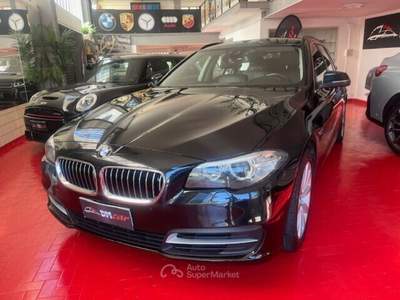 BMW Serie 5 520d 520 D 184 CV TOURING LUXURY PELLE TOTALE AUTOMATICO NAVI CERCHI SEDILI ANT. A REGOLAZIONE ELETTRICA Nero usata Pesaro