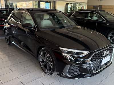 Audi A3 A 3 SPORTBACK S LINE TETTO S TRONIC Nero usata Rotondi