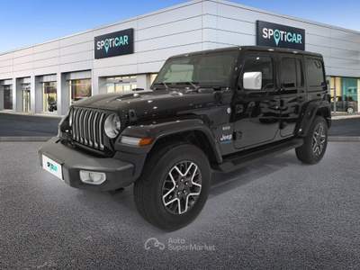 Jeep Wrangler 2.0 PHEV 380CV Unlimited Sahara Auto 4WD Grigio usata Napoli