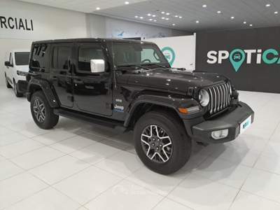 Jeep Wrangler 2.0 PHEV 380CV Unlimited Sahara Auto 4WD Grigio usata Napoli