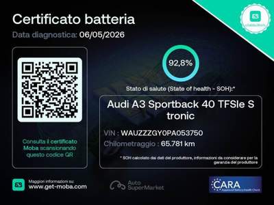 Audi A3 40 1.4 tfsi e S line edition s-tronic usata Rovigo