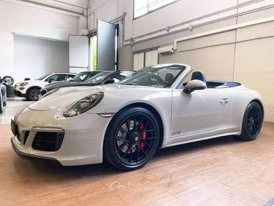 Porsche 911 991 3.0 Carrera 4 GTS cabrio 450cv UNICO PROPRIETARIO ITALIANA TAGIANDI PORSCHE COLOR GESSO CAPOTTE E INTERNO BLU Grigio usata Botticino