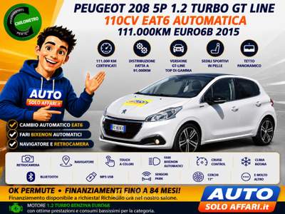 Peugeot 208 208 5P 1.2 TURBO GT LINE 110CV EAT6 AUTOMATICA EUR6B NAVI/CAMERA/TETTO Bianco usata Prato