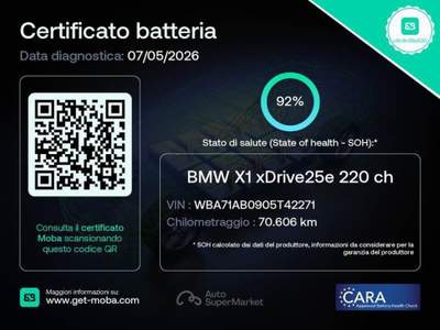 BMW X1 xDrive 25e Business Advantage automatico Nero usata Roma