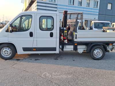 Fiat Ducato 35 2.3 MJT 130CV PLM-DC Cabinato CASSONE FISSO + GRU FASSI Bianco usata Fossano