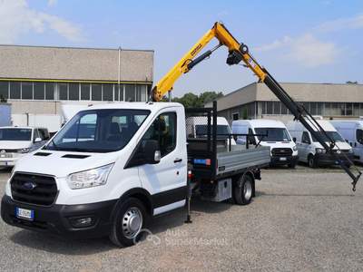 Ford Transit 350 2.0 tdci 170cv Cassone+Gru verricello e radiocomando Bianco usata Reggio nell'Emilia