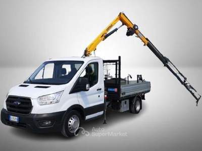 Ford Transit 350 2.0 tdci 170cv Cassone+Gru verricello e radiocomando Bianco usata Reggio nell'Emilia
