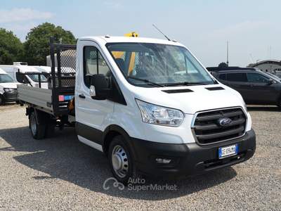 Ford Transit 350 2.0 tdci 170cv Cassone+Gru verricello e radiocomando Bianco usata Reggio nell'Emilia