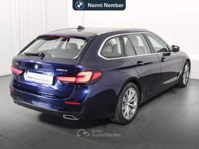 BMW Serie 5 520d 520 d Touring mhev 48V xdrive Business auto Blu/Azzurro usata Brescia