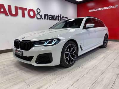 BMW Serie 5 520d 520 D TOURING MHEV 48V MSPORT AUTO Bianco usata Mazzano