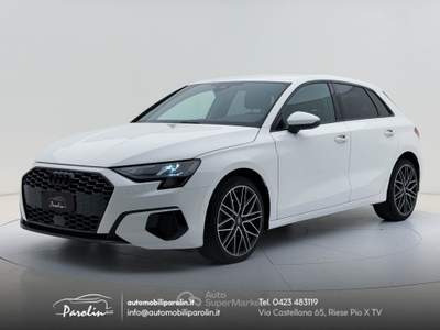 Audi A3 30 tfsi mhev Business Advanced S-tronic Black pack Bianco usata Riese Pio X