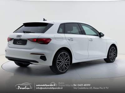 Audi A3 30 tfsi mhev Business Advanced S-tronic Black pack Bianco usata Riese Pio X