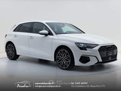 Audi A3 30 tfsi mhev Business Advanced S-tronic Black pack Bianco usata Riese Pio X