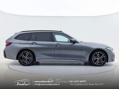 BMW Serie 3 325tds d Touring 48V xDrive Msport Tetto-AssettoAdattivo-Pelle-Black pack Verde usata Riese Pio X