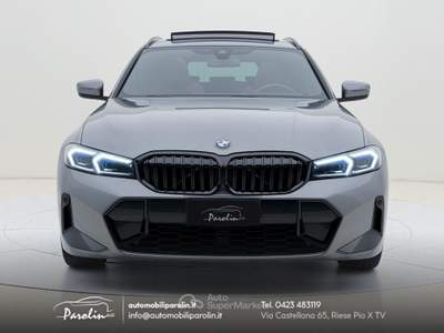 BMW Serie 3 325tds d Touring 48V xDrive Msport Tetto-AssettoAdattivo-Pelle-Black pack Verde usata Riese Pio X
