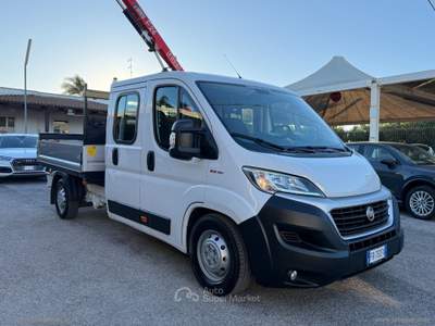 Fiat Ducato Ducato 35 2.3 MJT DOPPIA CABINA CASSONE FISSO CON GRU Bianco usata San Michele Salentino