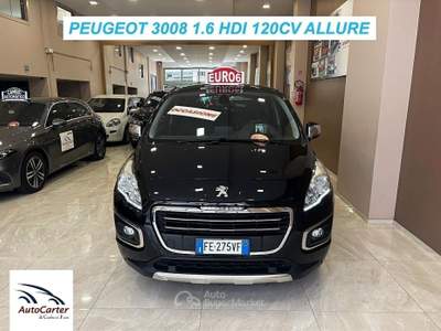 Peugeot 3008 1.6 DIESEL**TETTO**COME NUOVA Nero usata Gravina in Puglia
