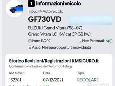 Suzuki Grand Vitara 4X4 CON RIDOTTE 1.6i 16V cat 3 usata Martinsicuro