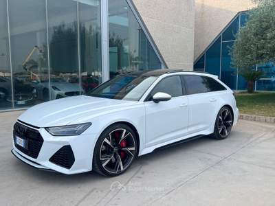 Audi RS 6 RS6 Avant 4.0 TFSI V8 quattro tiptronic - possibilità noleggio no scoring Bianco usata Gela